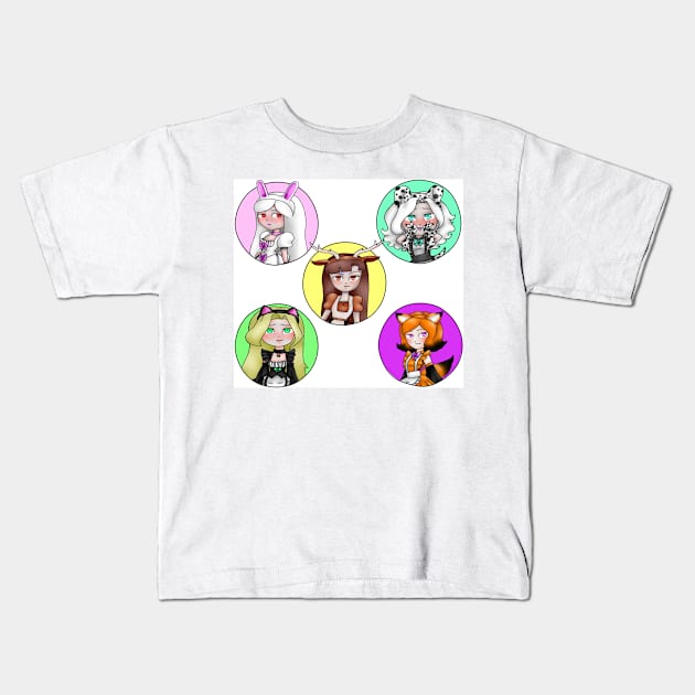 little animal maids Kids T-Shirt by TheRebels